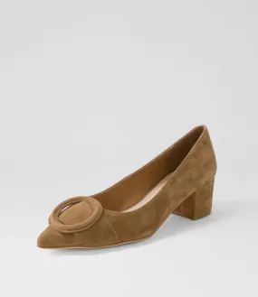 MIDAS Ameerie Light Choc Suede Heels