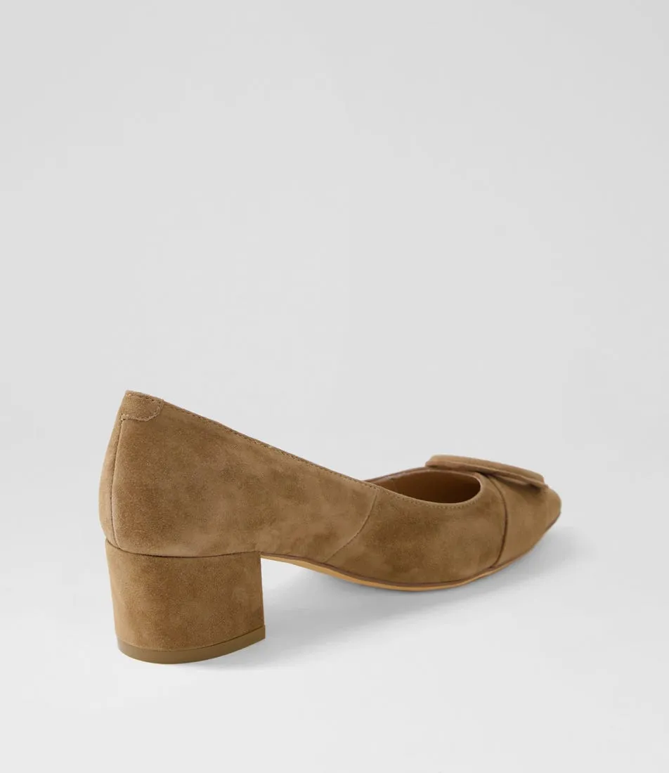 MIDAS Ameerie Light Choc Suede Heels