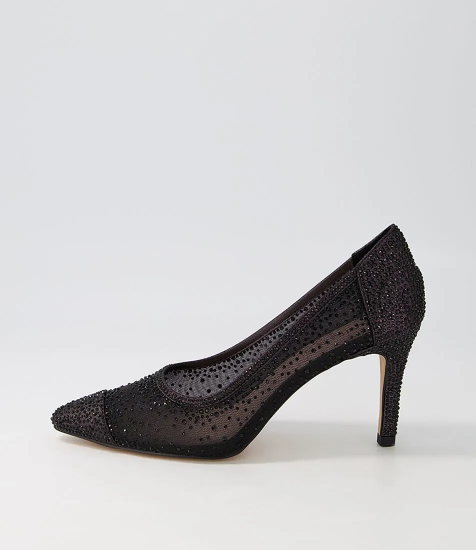 MIDAS Benita Black Shimmer Multi Heels