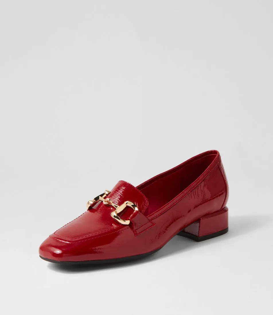 MIDAS Vlad Dark Red Patent Leather Heels