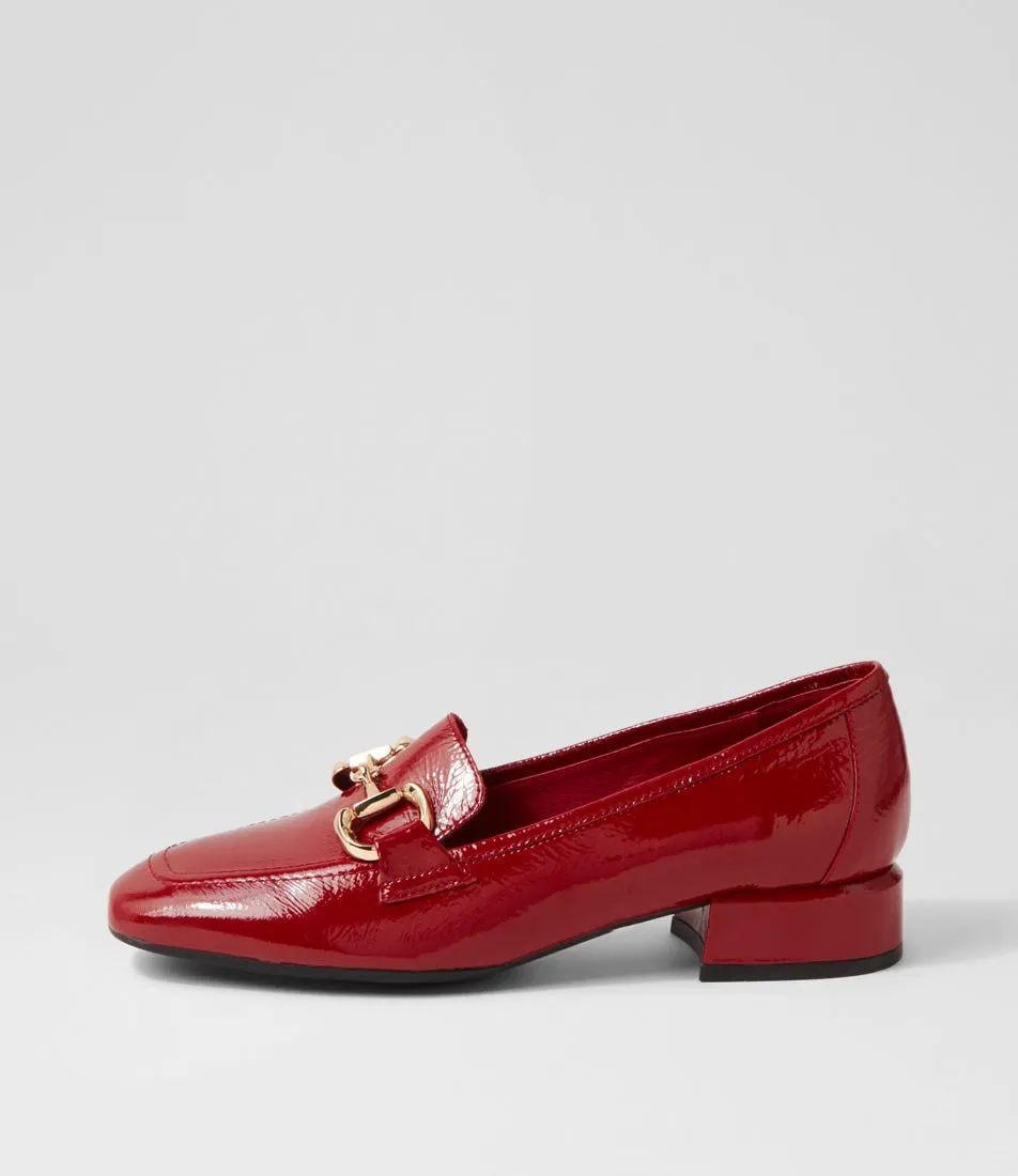 MIDAS Vlad Dark Red Patent Leather Heels