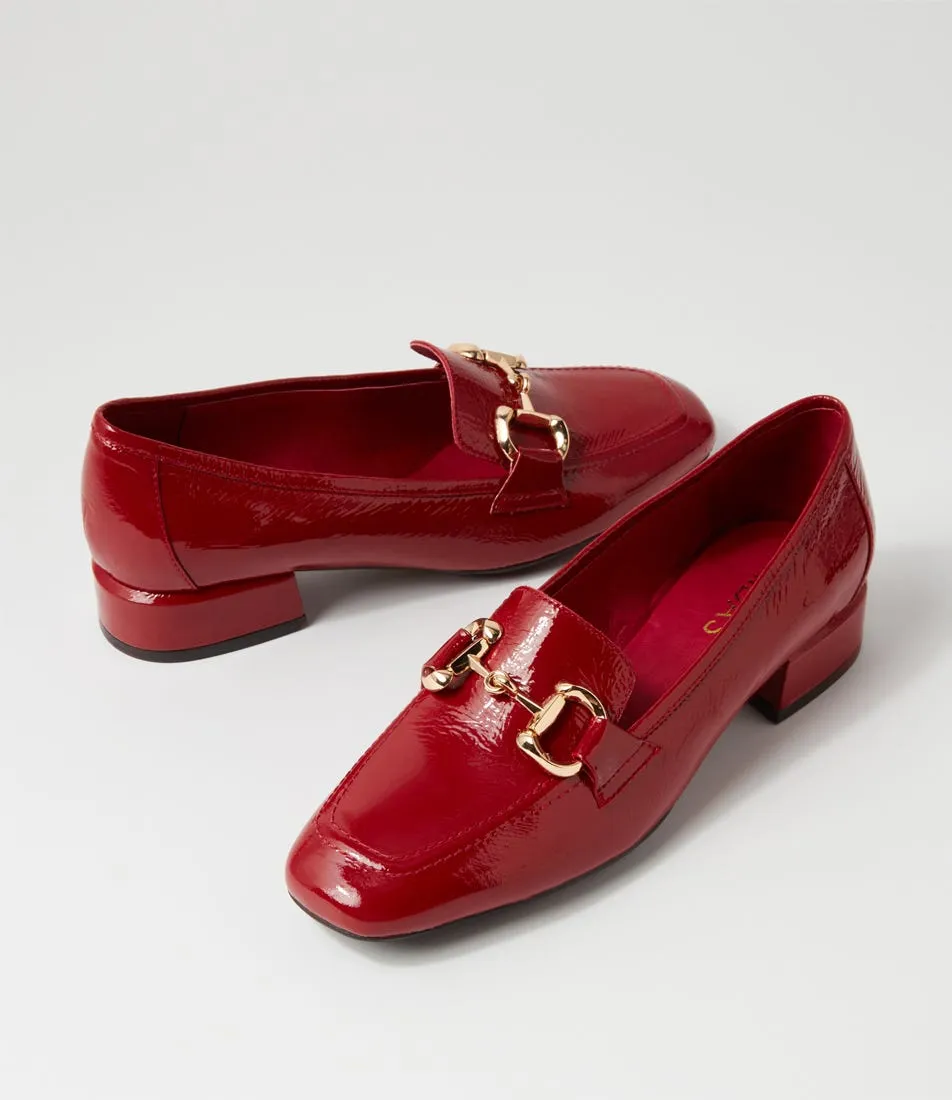 MIDAS Vlad Dark Red Patent Leather Heels