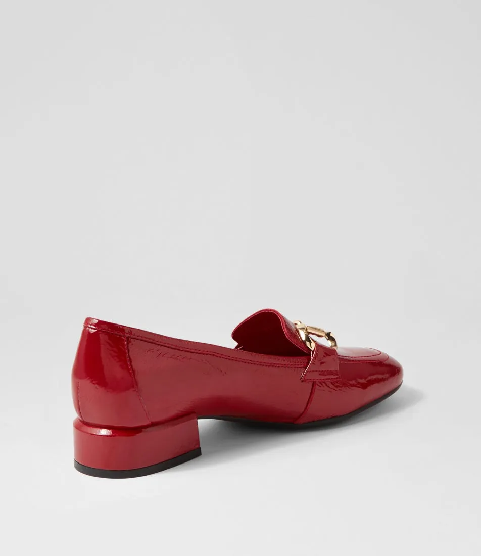 MIDAS Vlad Dark Red Patent Leather Heels