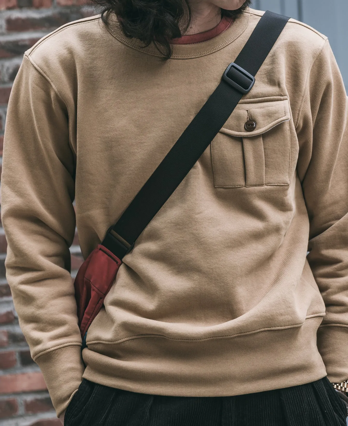 Military Pocket Sweatshirt - Khaki