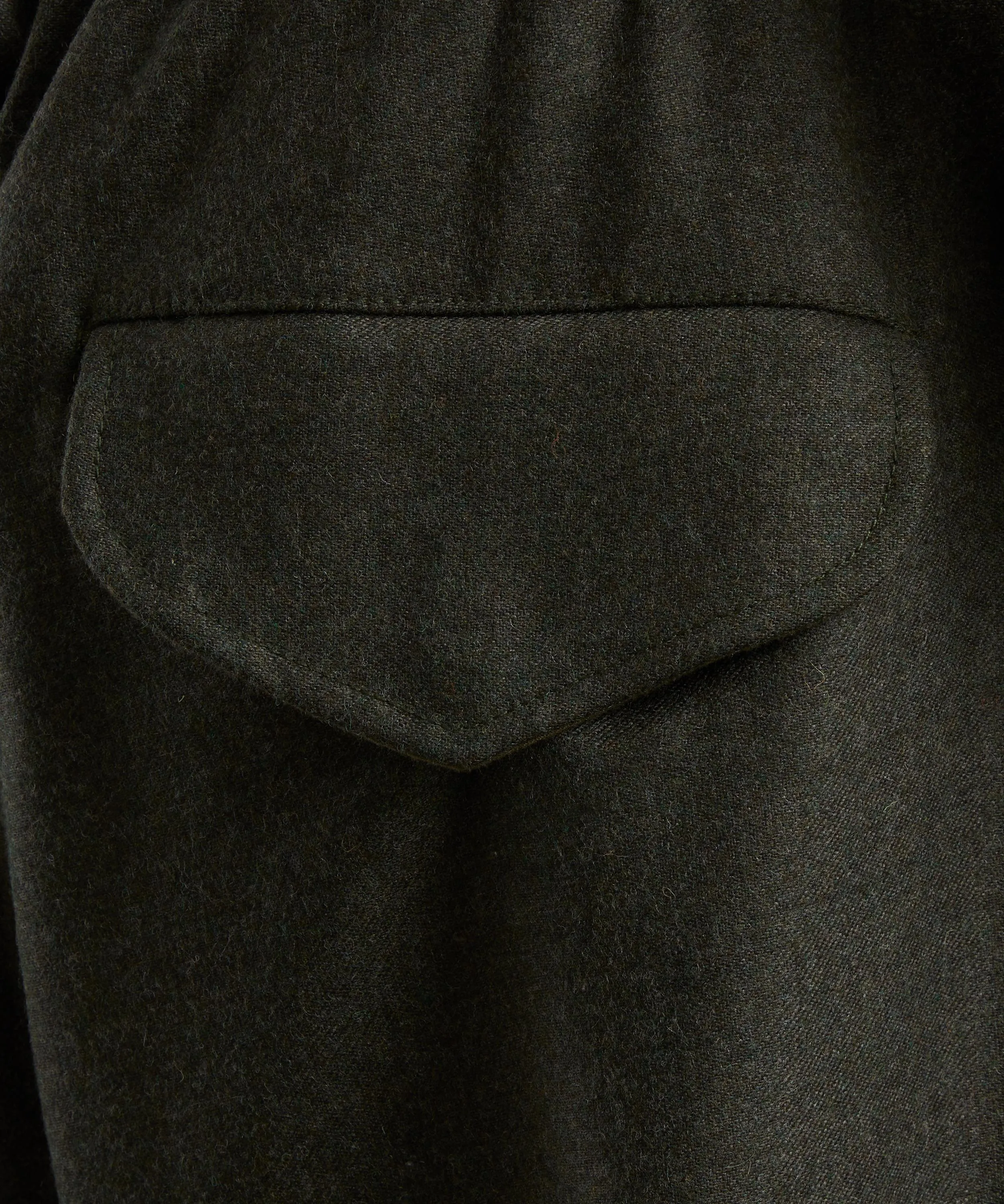 Military Wool-Blend Flannel Trousers