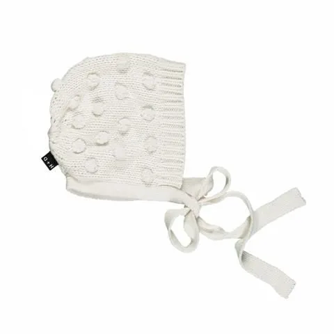 Milk Popcorn Knit Bonnet