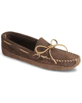 Distressed Leather Moccasins - Minnetonka