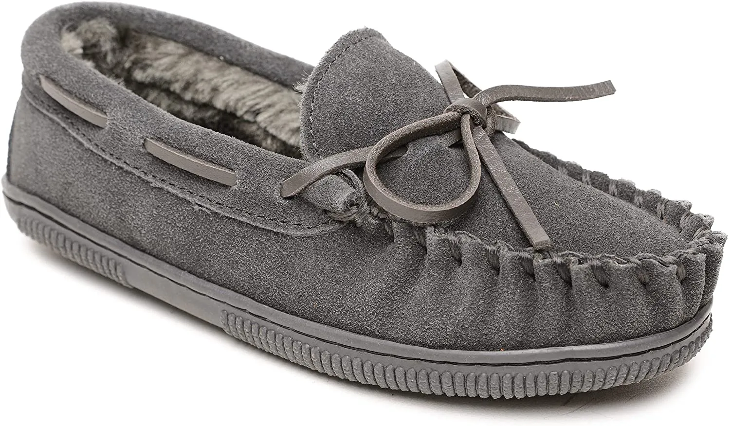 Minnetonka Kids Pile Lined Hardsole Moccasin - Shop Now