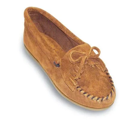 Suede Leather Kilty Moccasins