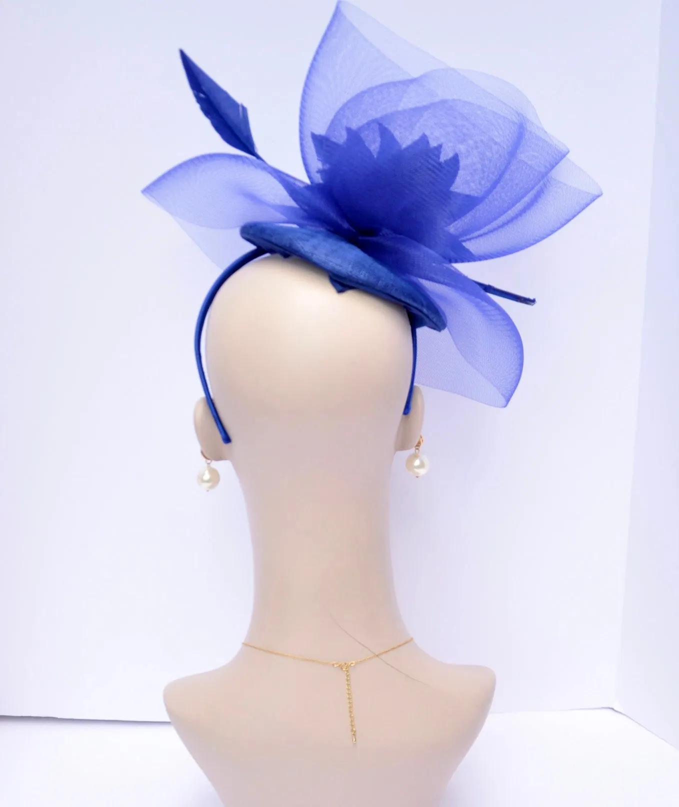 Miss Kentucky Derby Royal Blue Fascinator