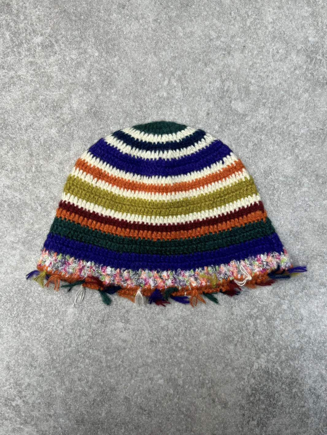 Mixed Stripe Knit Beanie