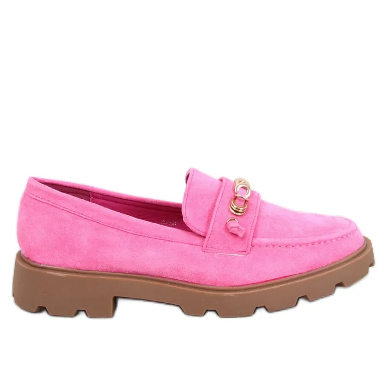 Pink women's moccasins in Fuchsia by Molla