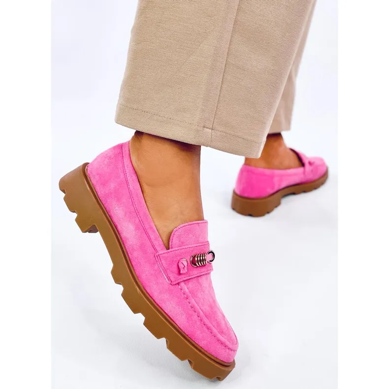 Pink women's moccasins in Fuchsia by Molla