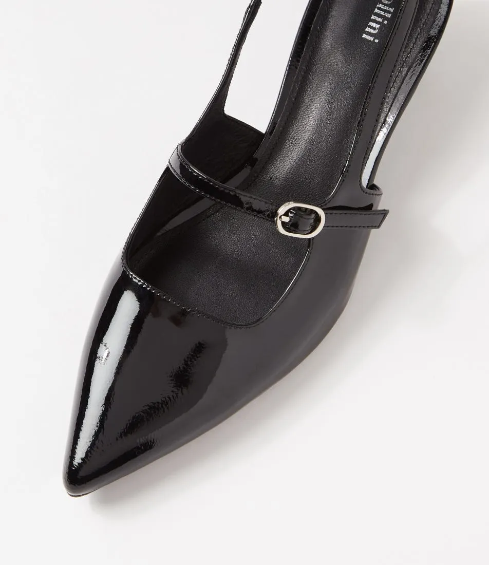 MOLLINI Candor Black Patent Leather Heels