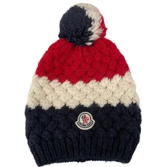 Moncler Tricolour Alpaca Wool Bobble Hat