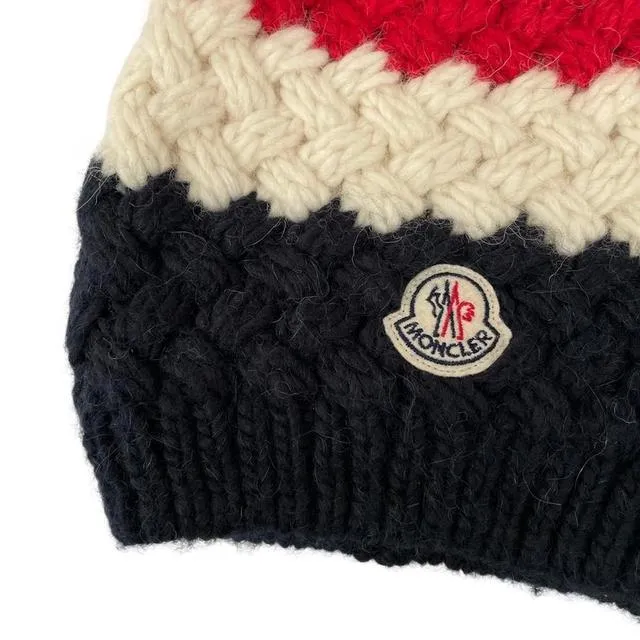 Moncler Tricolour Alpaca Wool Bobble Hat