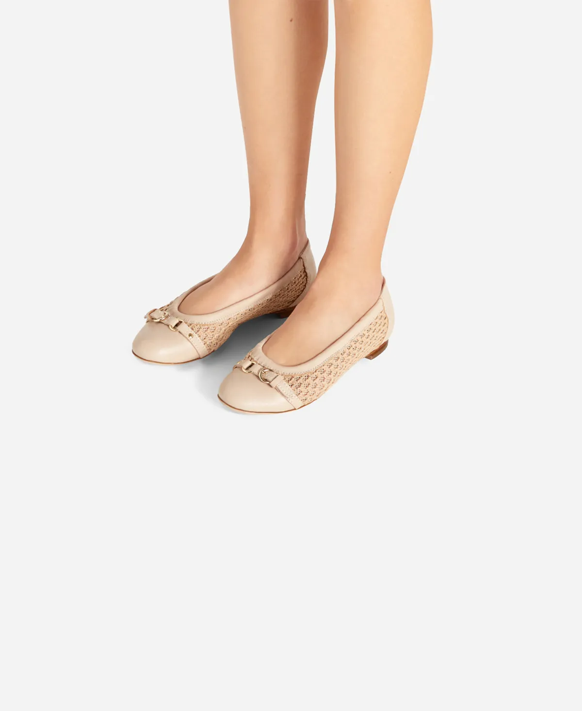 Monia Ballet flat with woven texture