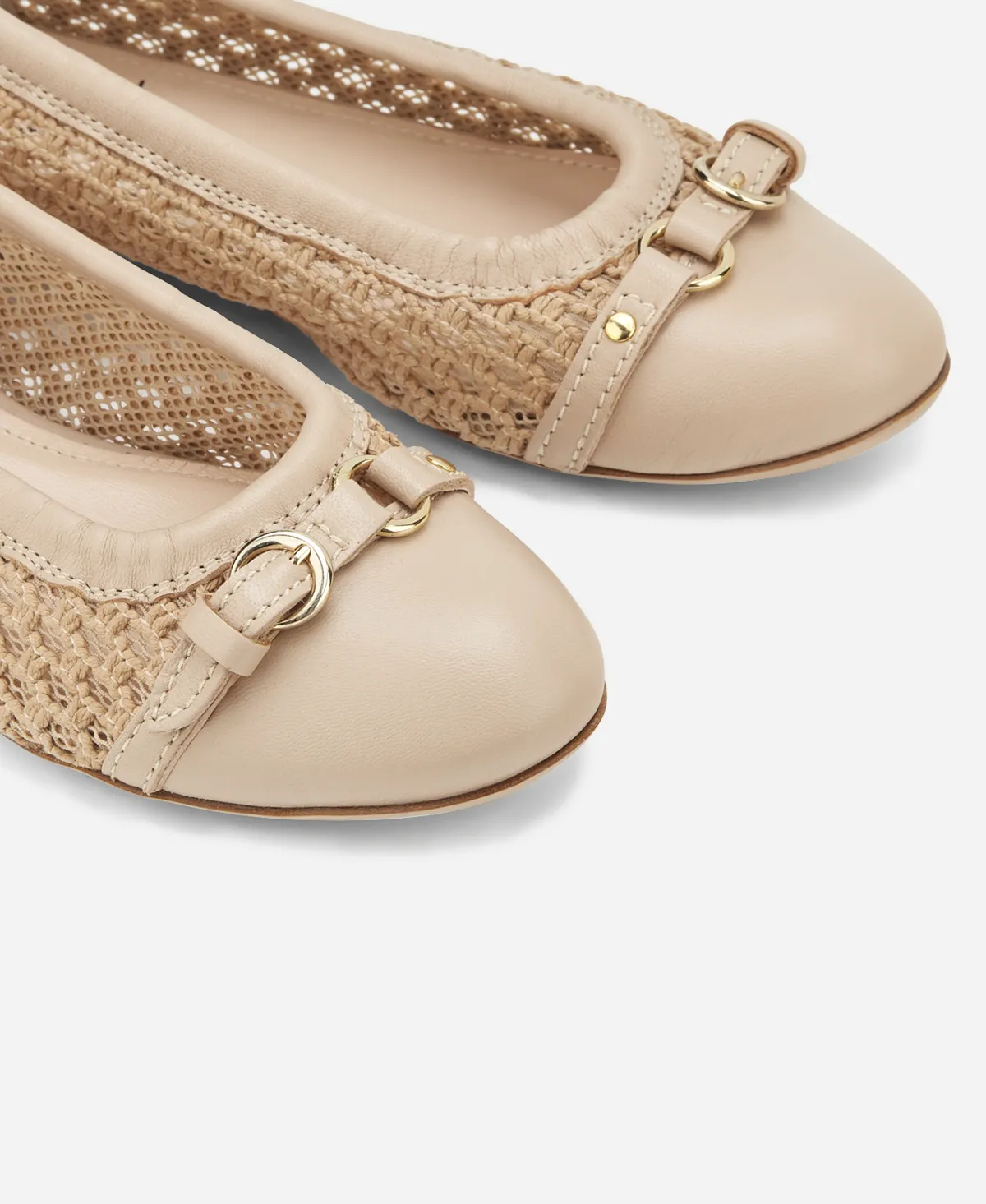 Monia Ballet flat with woven texture