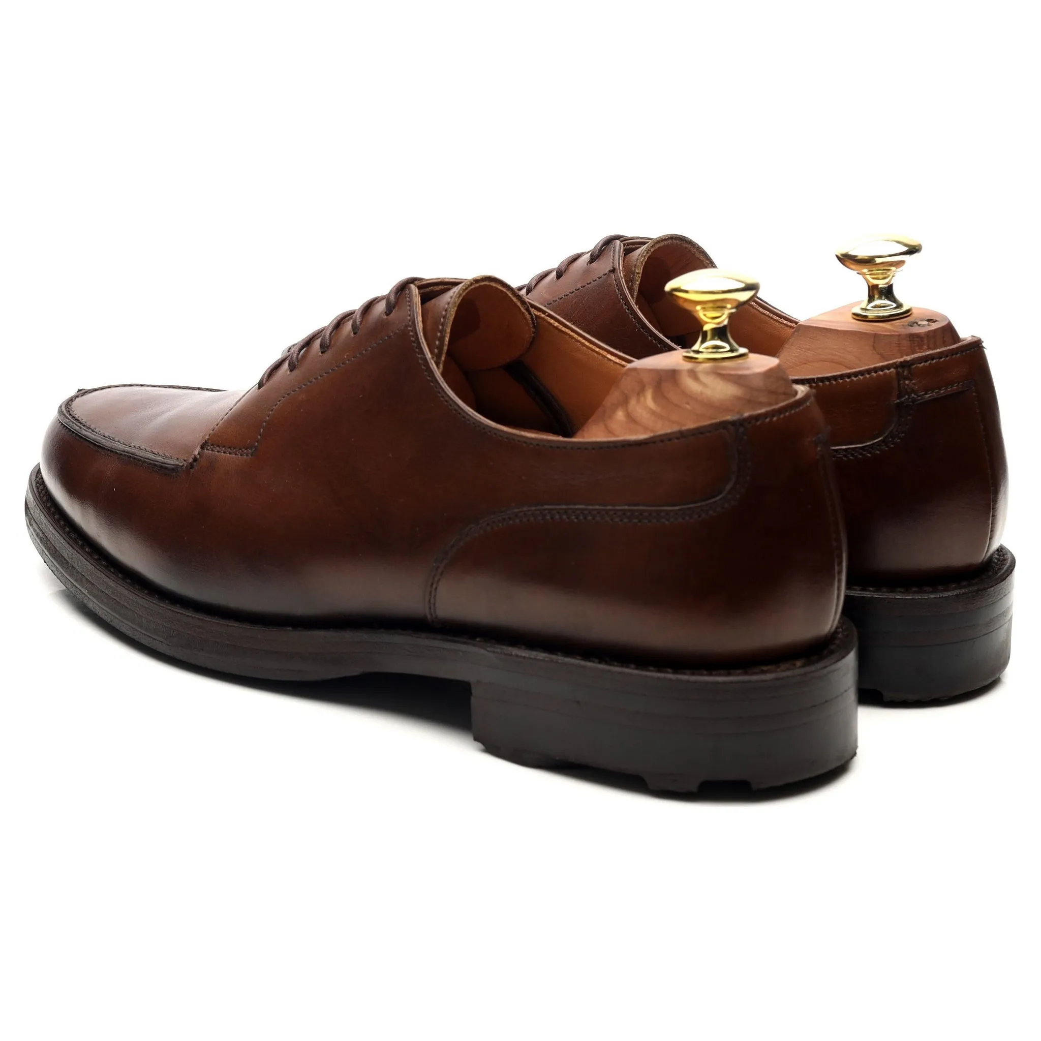 'Moreton' Dark Brown Leather Split Toe Derby UK 7 E