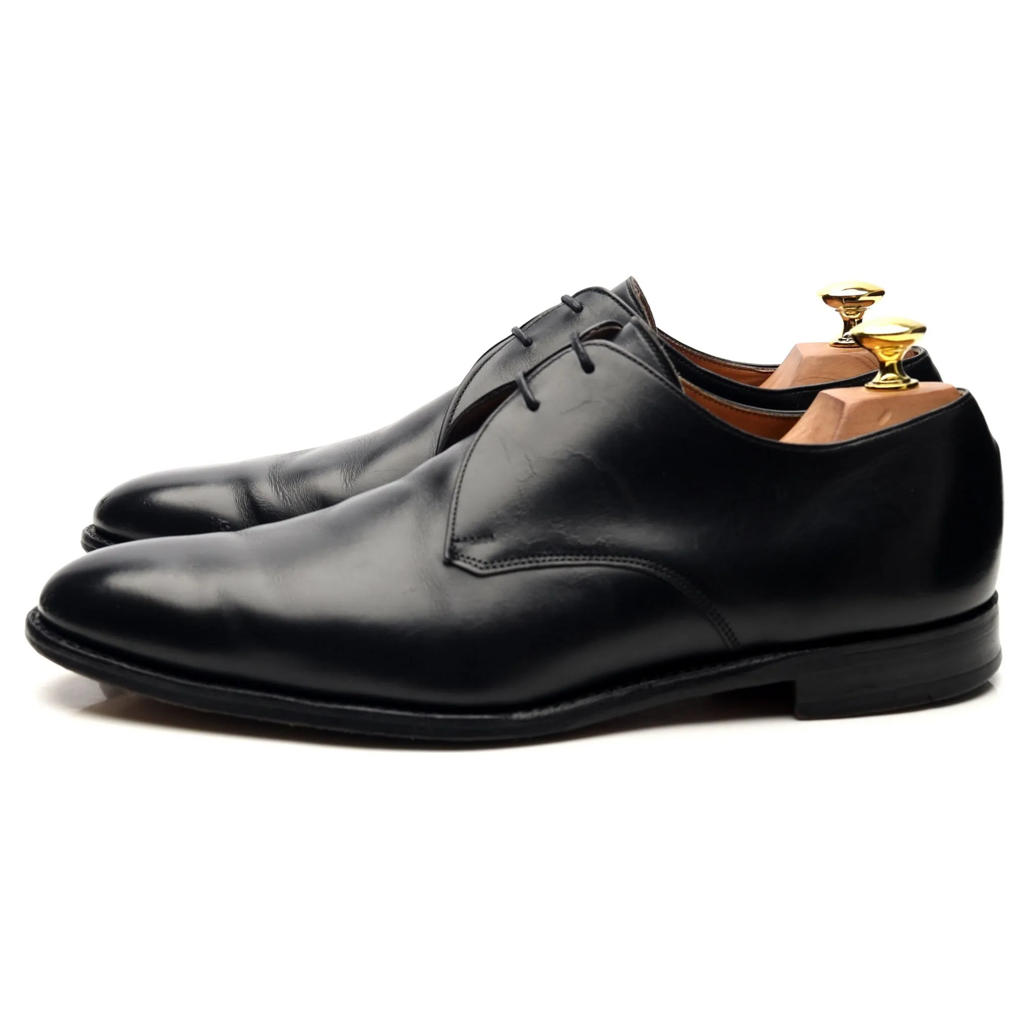 M&S Black Leather Derby UK 8 F