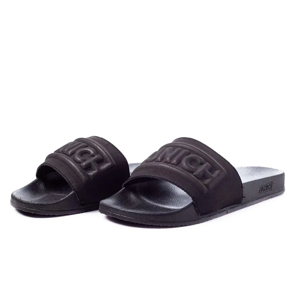 Munich Logo Slide Black Sandals