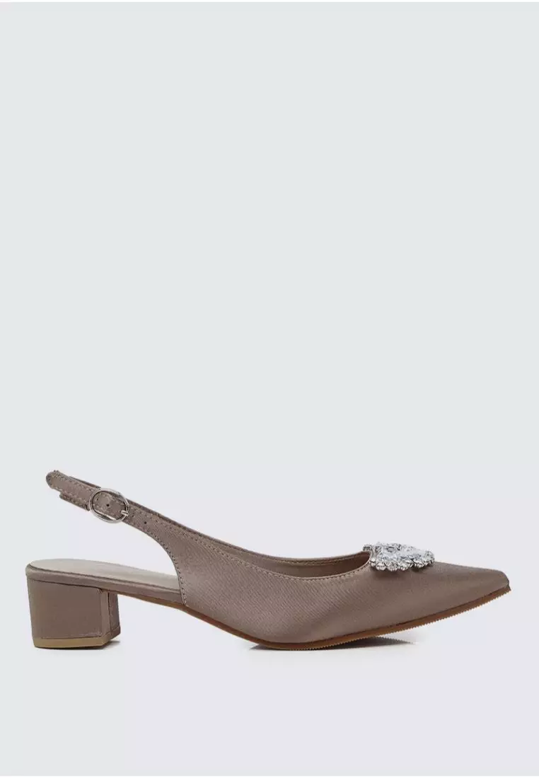 My Ballerine My Ballerine Esme Comfy Heels In Taupe