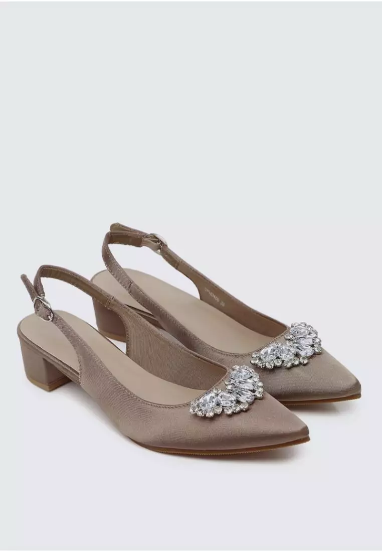 My Ballerine My Ballerine Esme Comfy Heels In Taupe