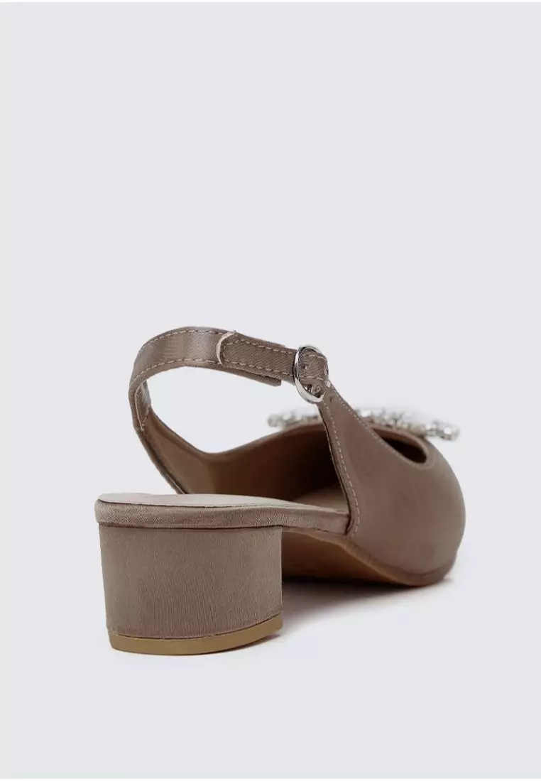 My Ballerine My Ballerine Esme Comfy Heels In Taupe