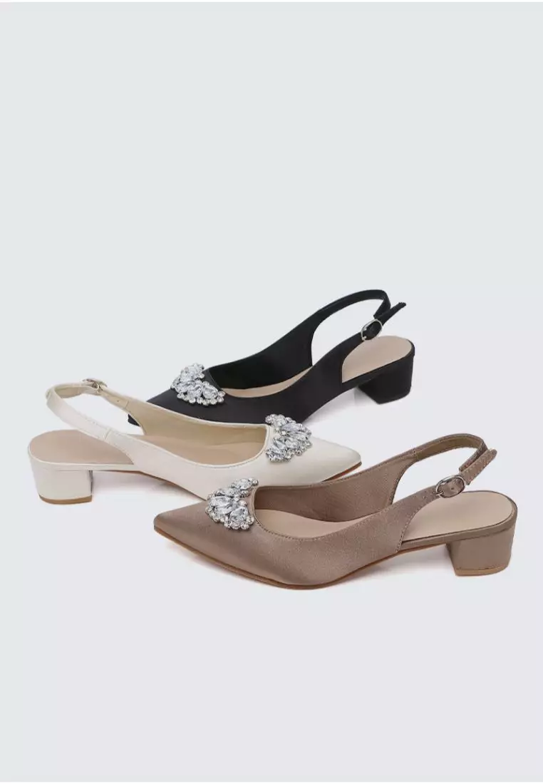 My Ballerine My Ballerine Esme Comfy Heels In Taupe