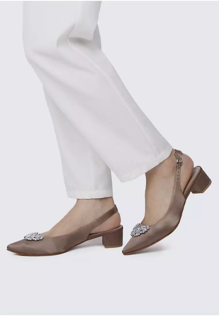 My Ballerine My Ballerine Esme Comfy Heels In Taupe