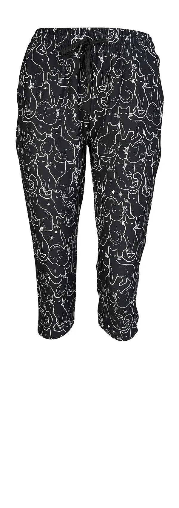 Cat Print Joggers