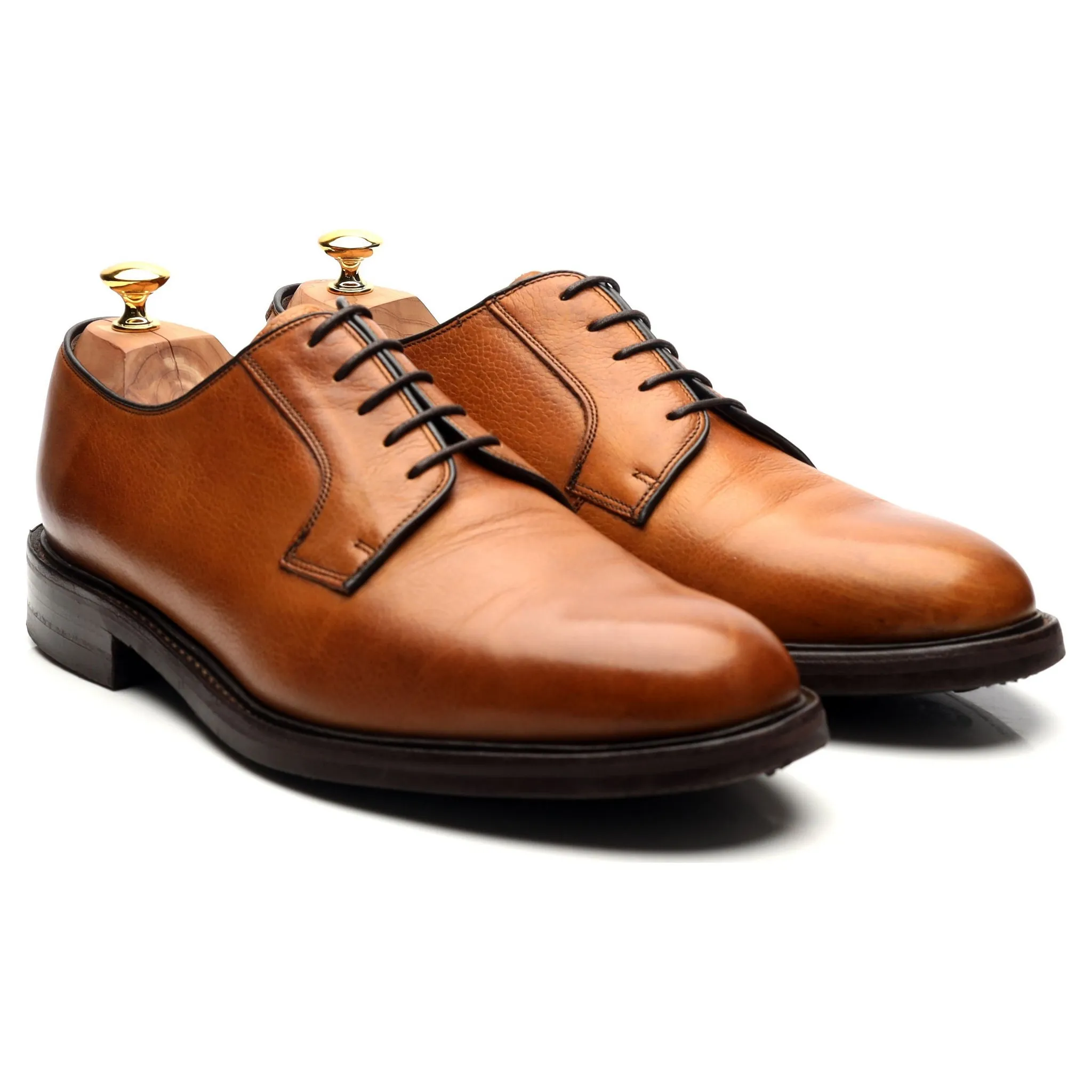 'Nairn' Tan Brown Leather Derby UK 11 F