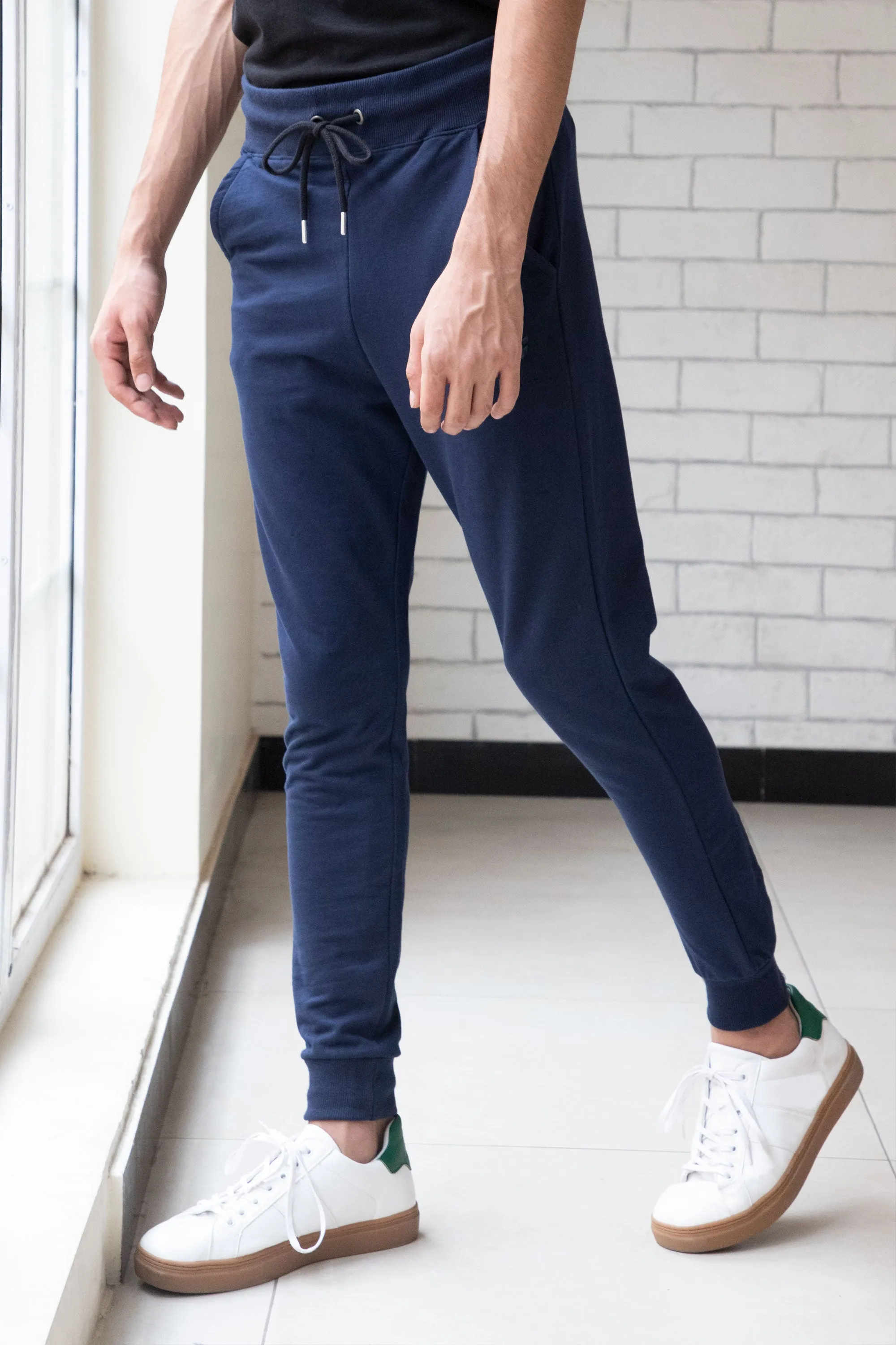 Navy Cuffed Joggers