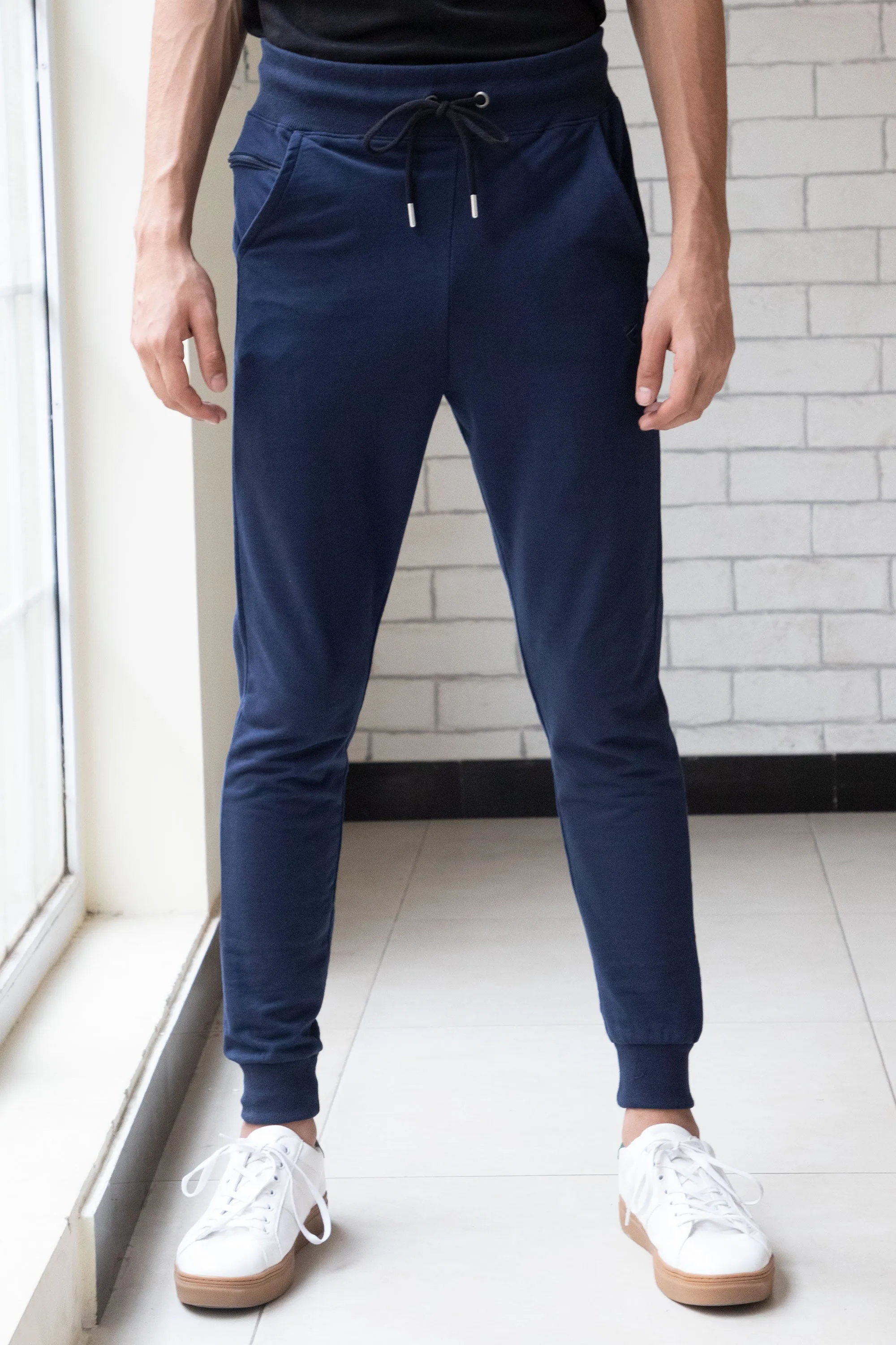 Navy Cuffed Joggers