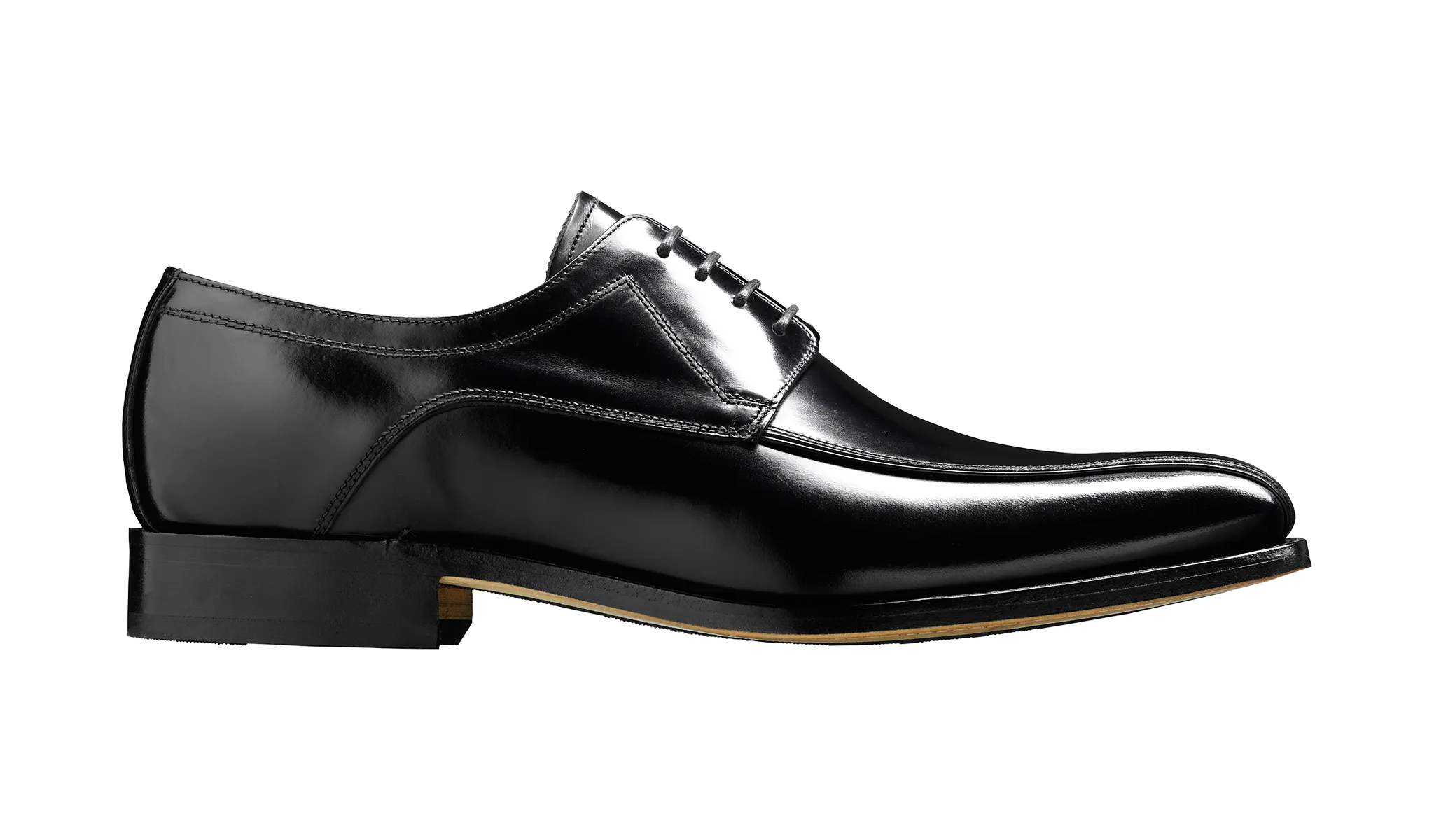 Newbury - Black Hi-Shine Derby Shoe