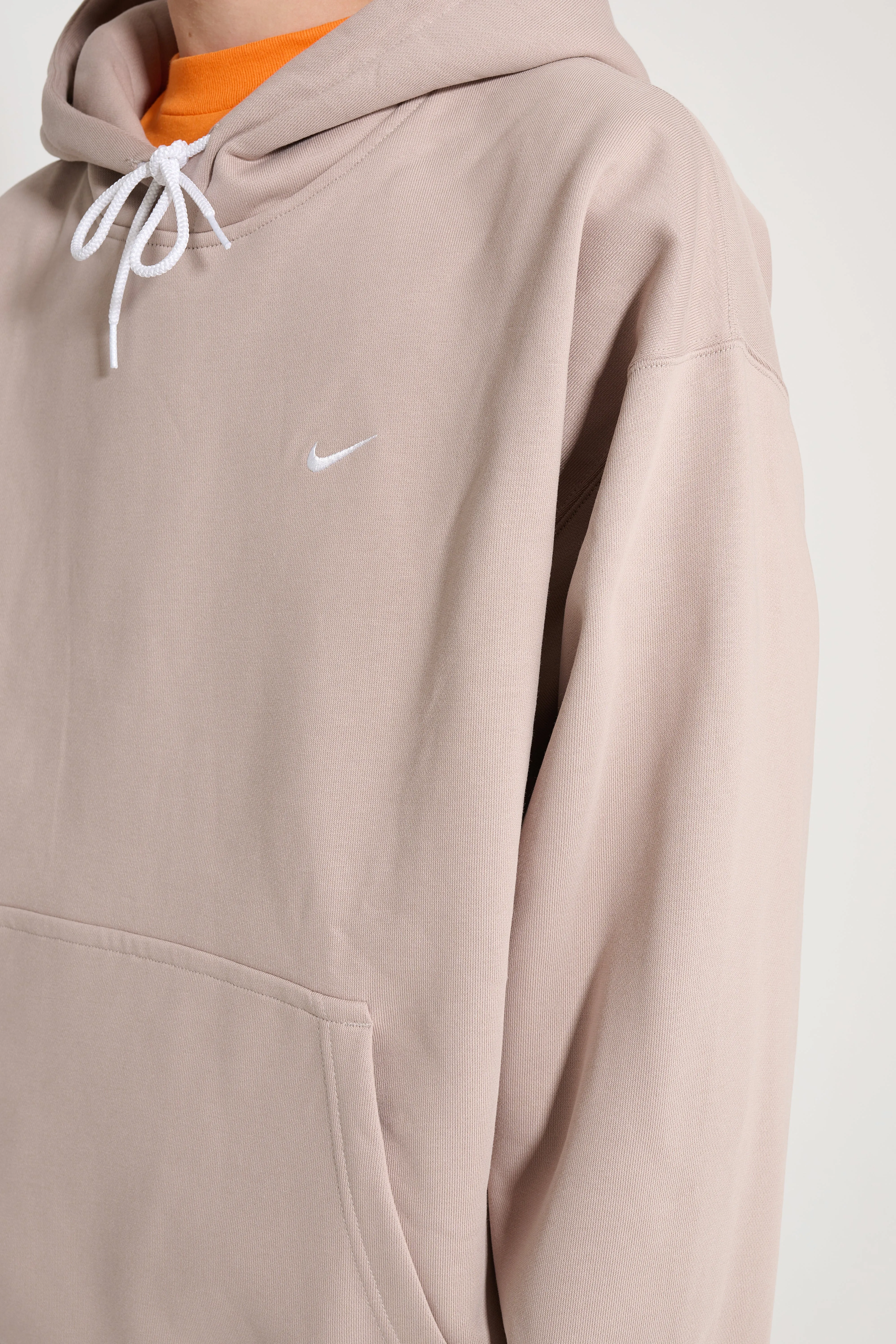 Nike Solo Swoosh Hooded Sweatshirt Malt / White