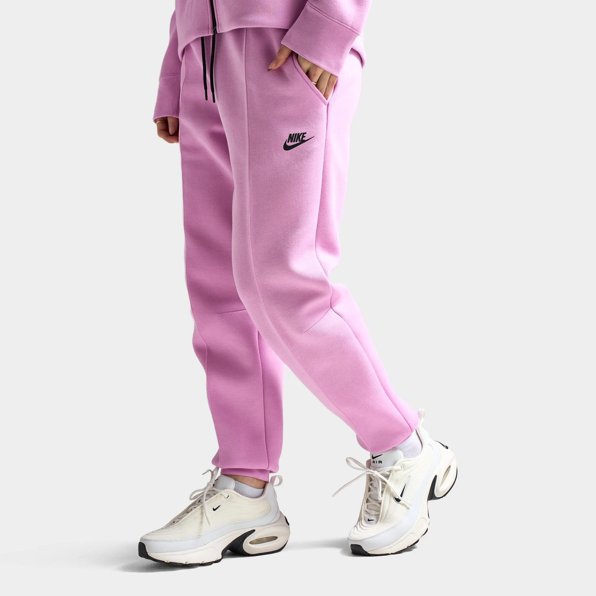 Nike Sportswear Women's Tech Fleece Mid Rise Joggers Beyond Pink / Black