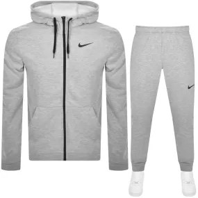 Nike Training Full Zip Hooded Tracksuit Grey