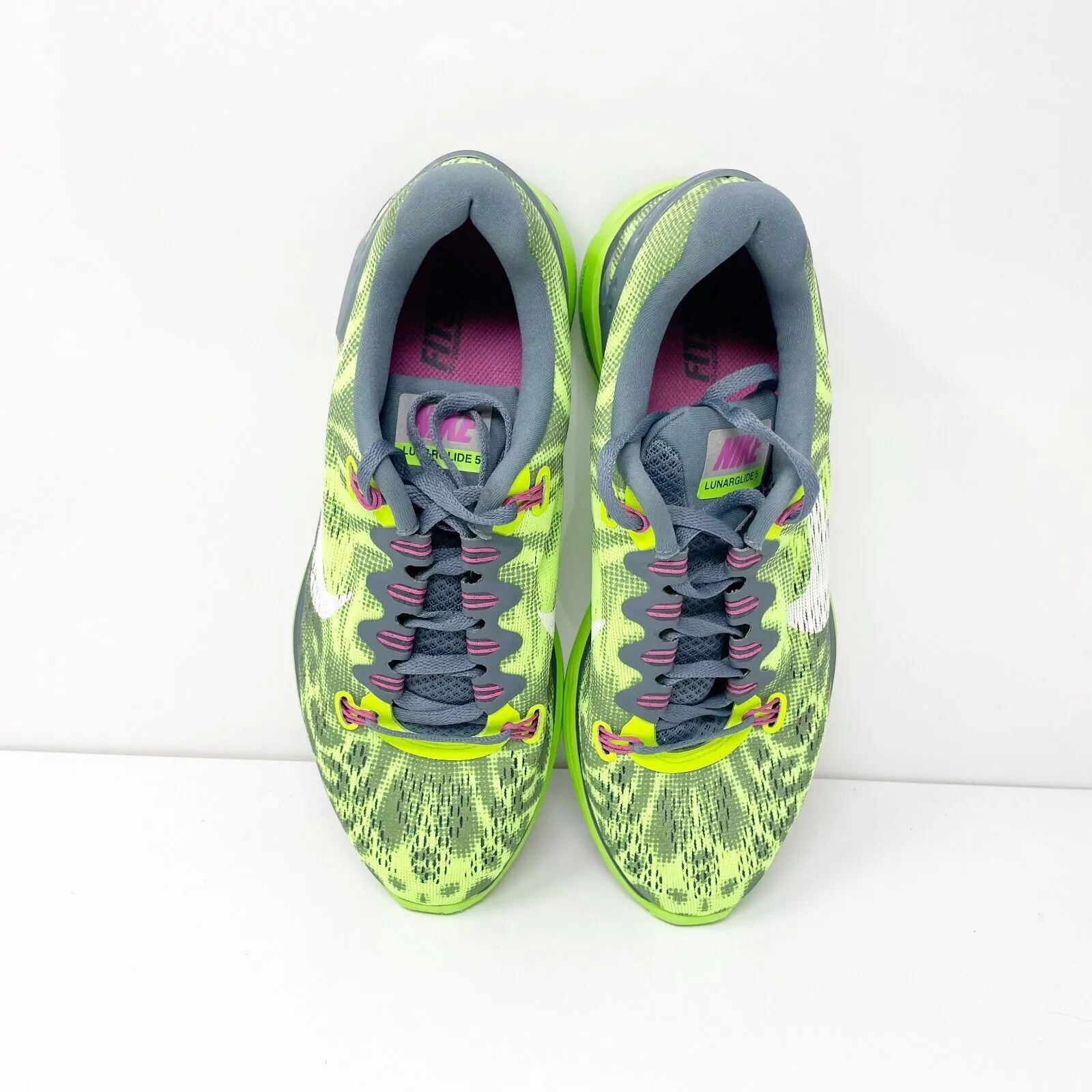 Nike Womens Lunarglide 5 Plus Prem 599396-413 Green Running Shoes Sneakers Sz 9