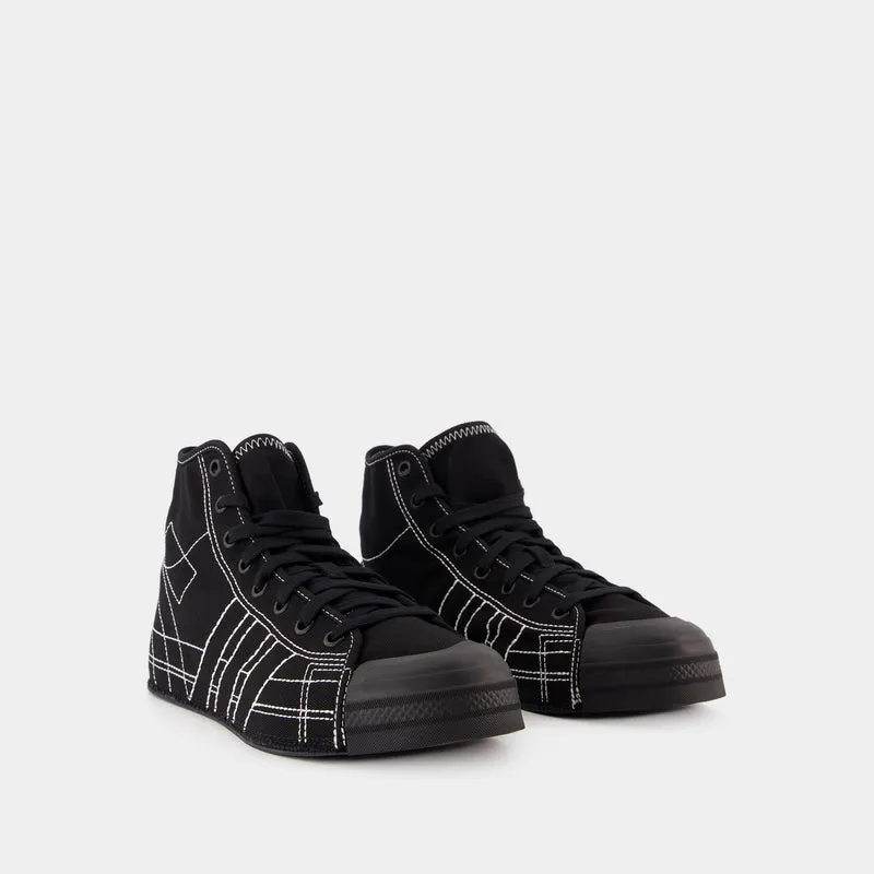 Nizza Hi Sneakers - Y-3 - Leather - Black