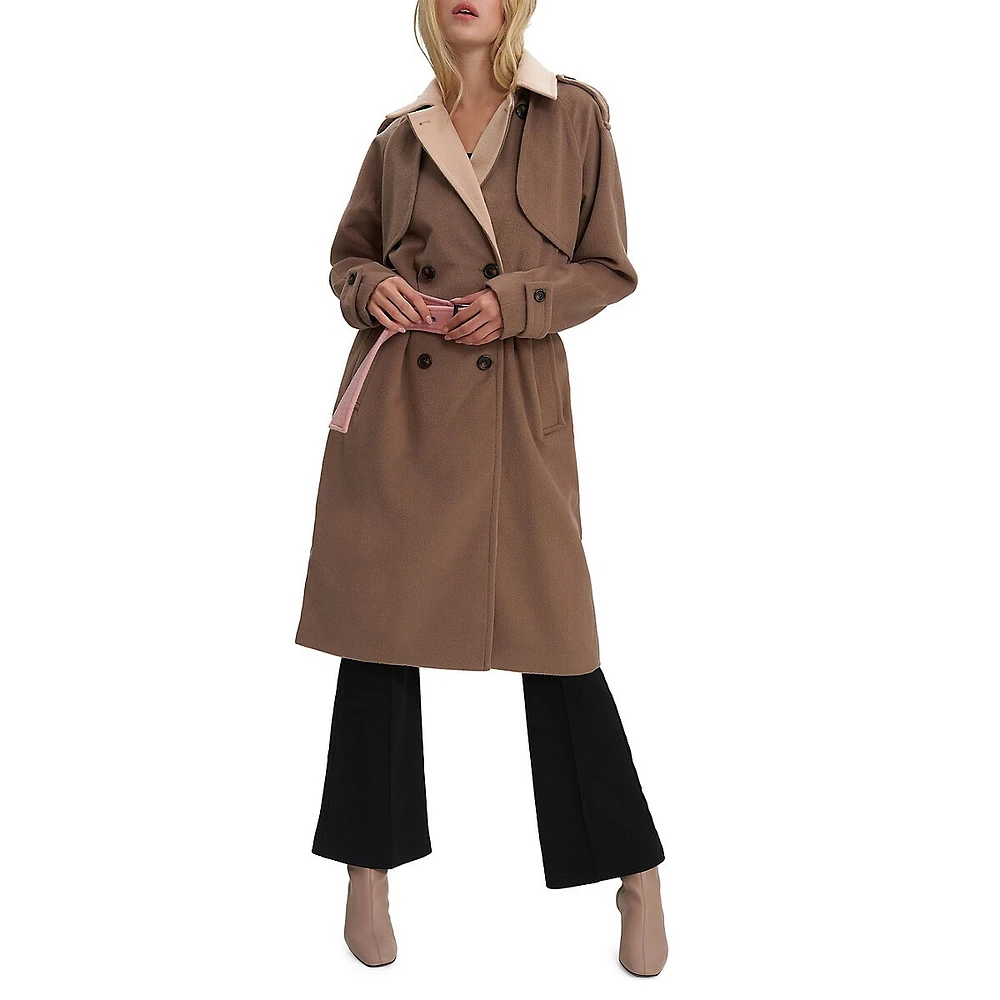 Noize Malia Maxi Vegan Wool Coat