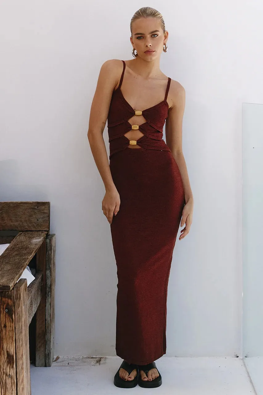 Norma Chocolate Midi Dress