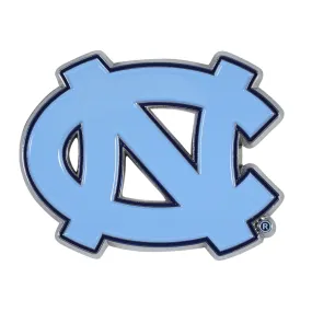 North Carolina Tar Heels Auto Emblem Light Blue Metallic