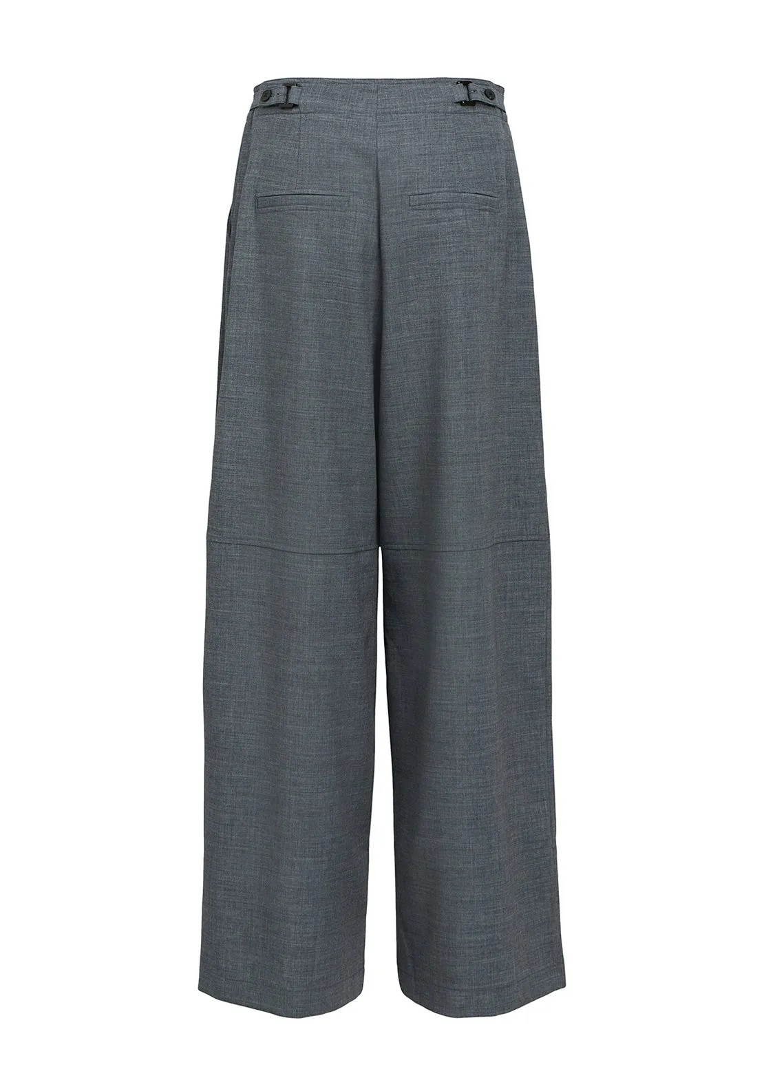 Object Lesli Wide Leg Trousers, Grey