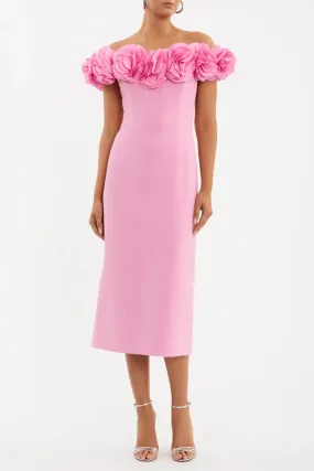 Pink Odetta Midi Dress