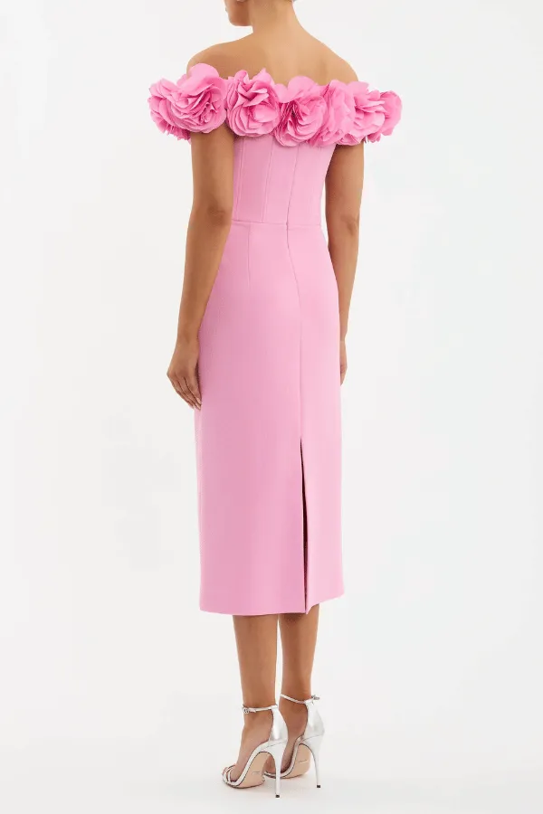 Pink Odetta Midi Dress