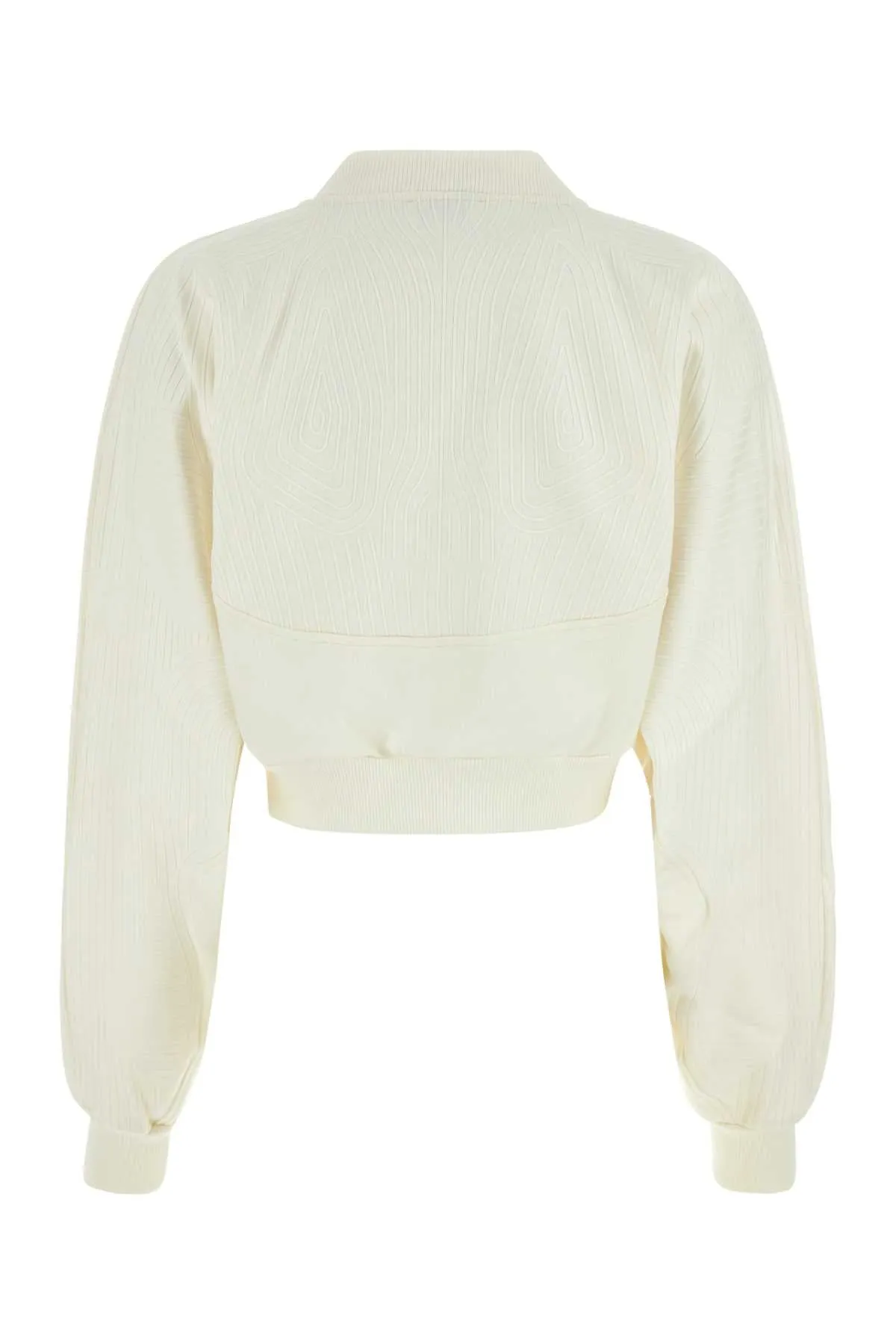 Off White Ivory Cotton Oversize Sweatshirt