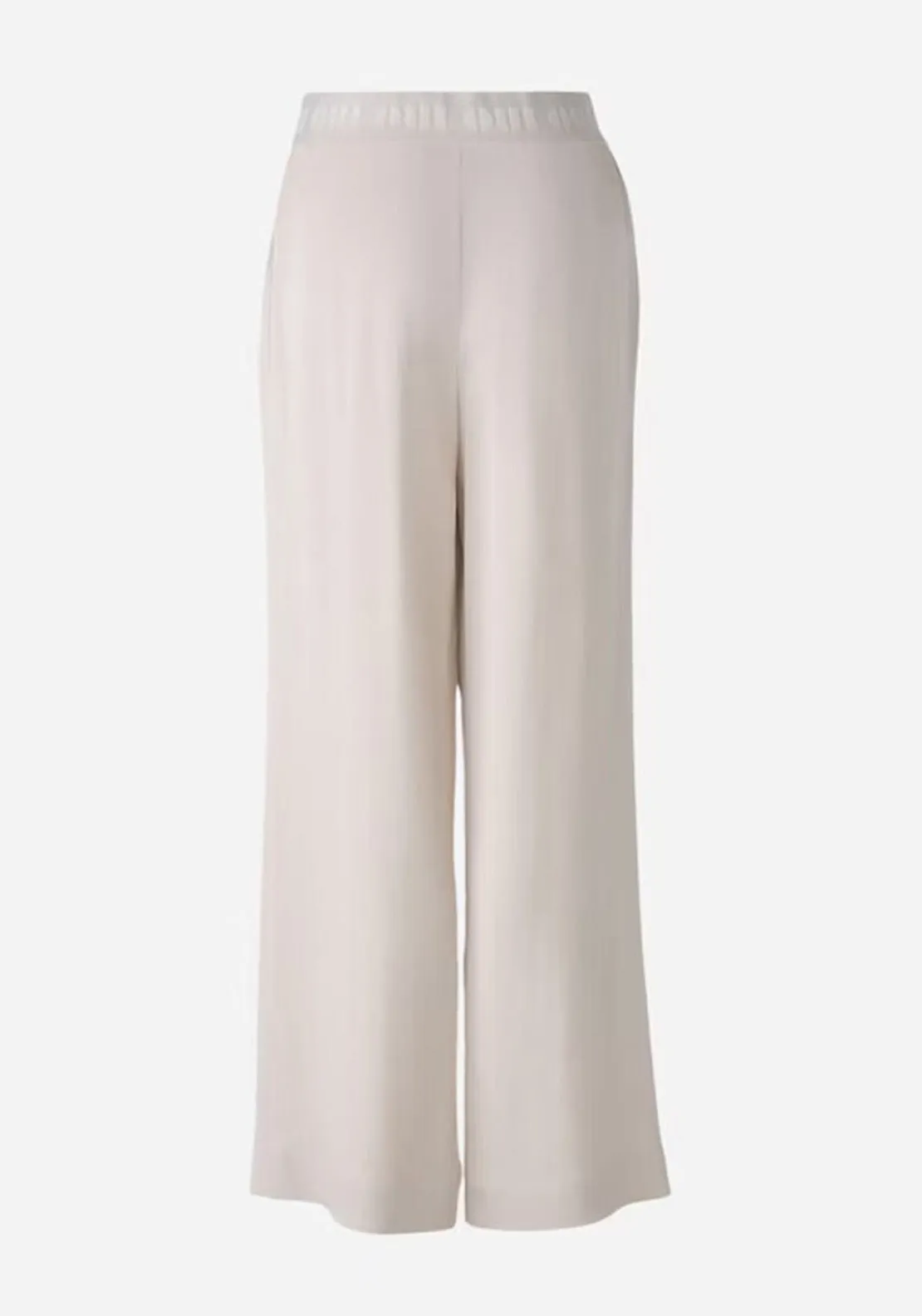 OUI Straight Palazzo Trousers, Light Stone