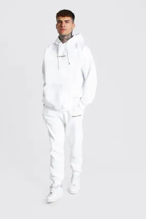 Oversized Official Man Hooded Tracksuit | boohooMAN UK