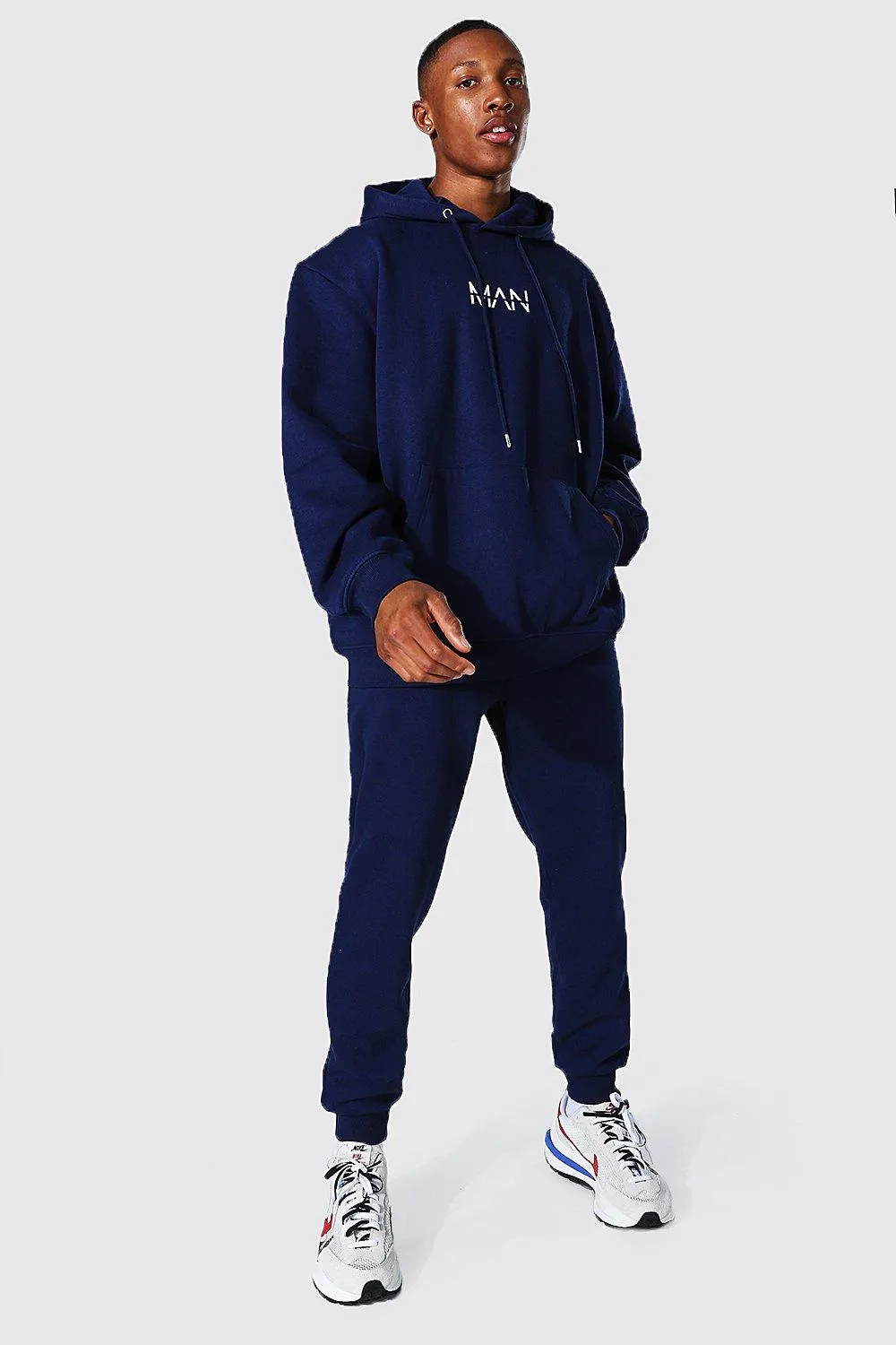 Oversized Original Man Hooded Tracksuit | boohooMAN UK